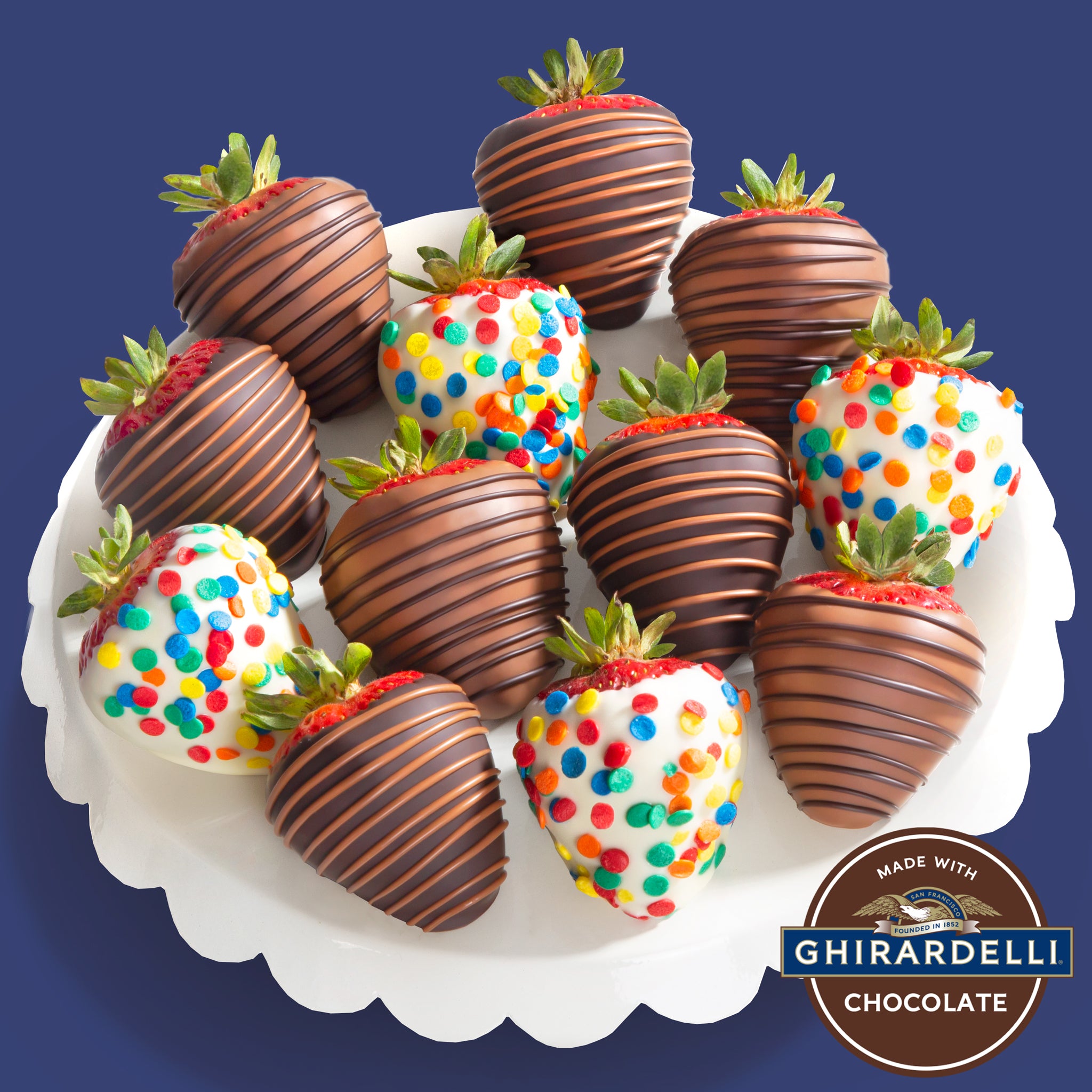 Happy Birthday Belgian Chocolate Covered Berry-Gram®