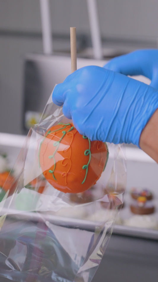 Spooky Season Chocolate Covered Caramel Apples