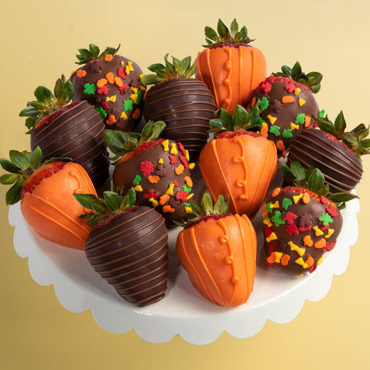 Fall Pumpkins Dipped Berries