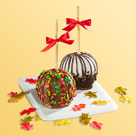 Autumn Chocolate Covered Caramel Apples